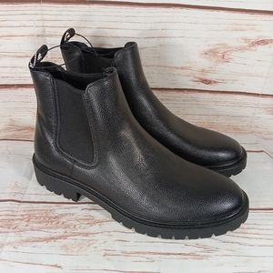 Calvin Klein mens black slip-on boots size 9